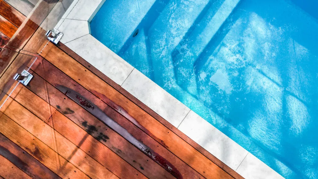Haven 5 · Ice Blue, raised platform installation in QLD